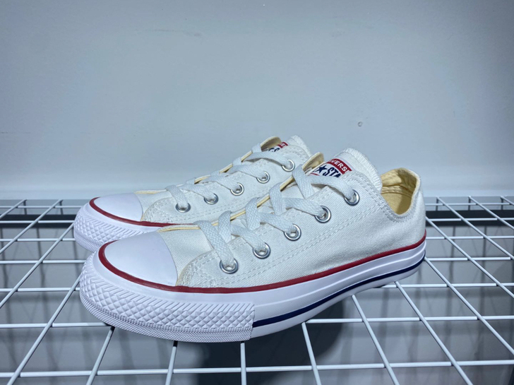 正品匡威 经典款基础款白色低帮帆布鞋