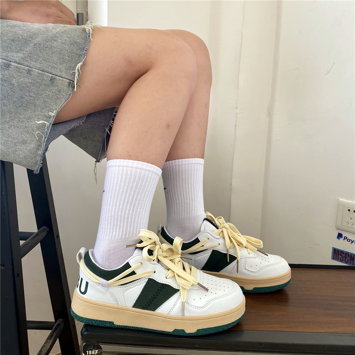 易少年 德训鞋女国潮板鞋学生百搭低帮小白鞋...