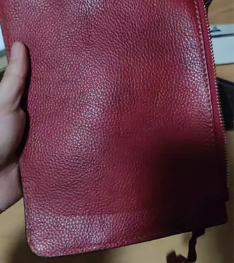 全新头层牛皮真皮女包包女士长款手拿包配件 ...