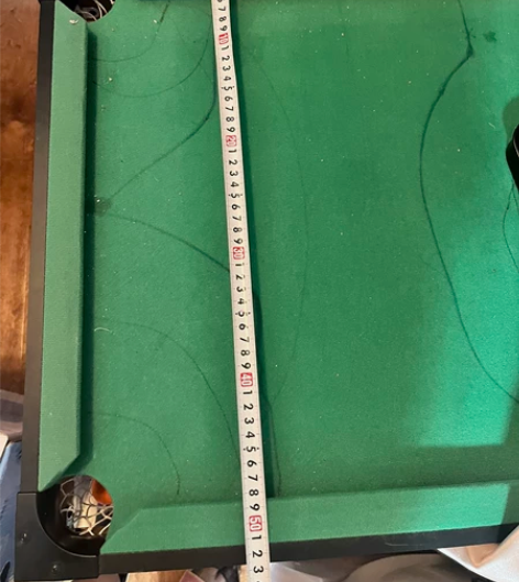 儿童台球桌尺寸 如图 ，带球，球杆找不到了...