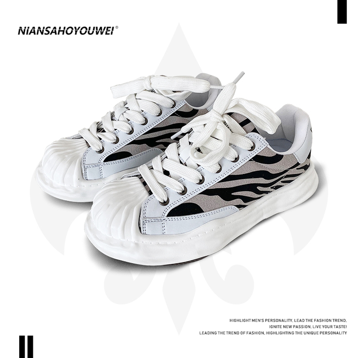 mmy三原康裕溶解鞋男斑马纹ins老爹鞋夏...