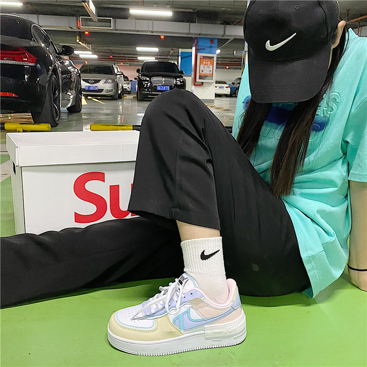 2021夏季韩版紫罗兰仙女配色板鞋女ins...