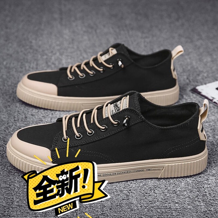 2021新款春季帆布鞋韩版潮流百搭板鞋男生...