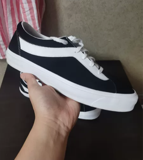 VANS黑白熊猫SK8大码47.5休闲帆布...