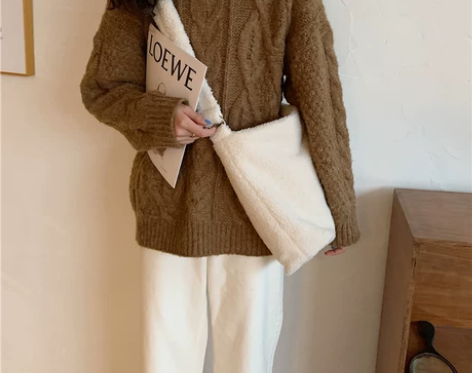 复古毛毛包女2020新款潮秋冬大容量手提托...