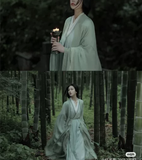 清平调魏晋风直裾汉服女交领仙气飘逸古风广袖...