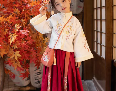 高端女童汉服秋冬季儿童古风超仙