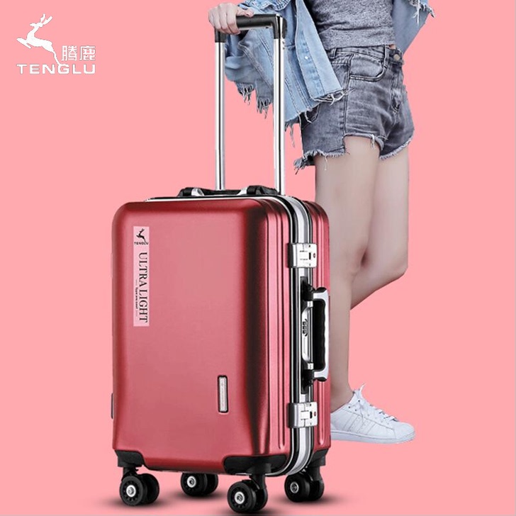 酒红结婚行李陪嫁箱26寸婚庆行李箱24寸新...