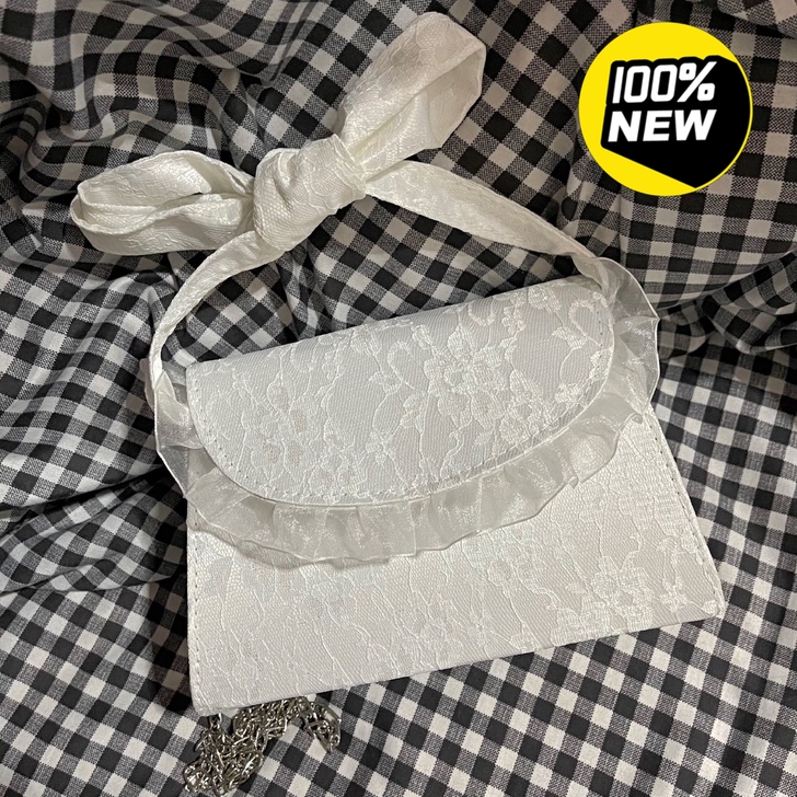 百搭手提包蕾丝网纱俏皮珍珠仙女温柔婉约气质...