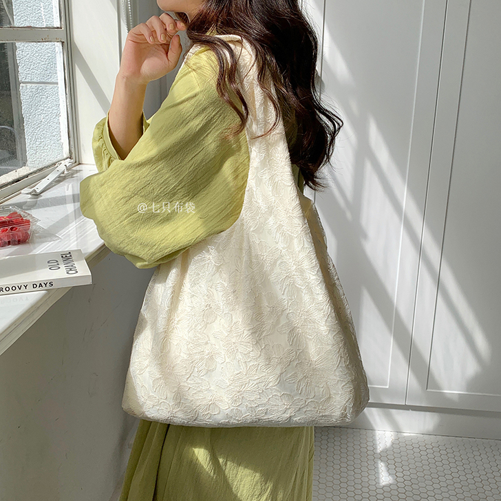 七只布袋原创设计韩系温柔风~简约百搭蕾丝单...