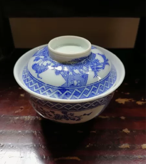 青花松竹梅老贴花 口径10.8cm 全品 ...