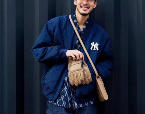 YLD219#（棒球领飞行棉夹克MLB情侣...
