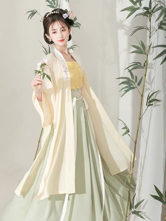 东月棠【清风笺】原创宋制汉服三件套春夏中国...