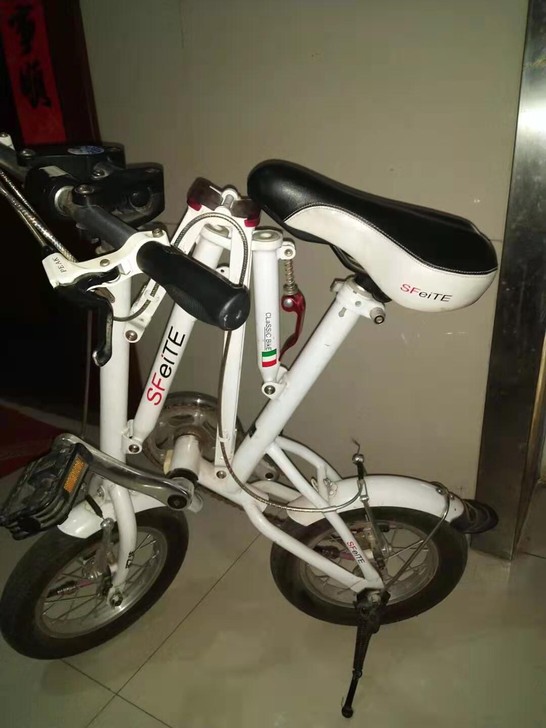 圣飞特折叠自行车，九成新.