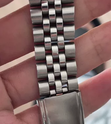 精工实心五珠链，表带，钢带，弧口20，适合...