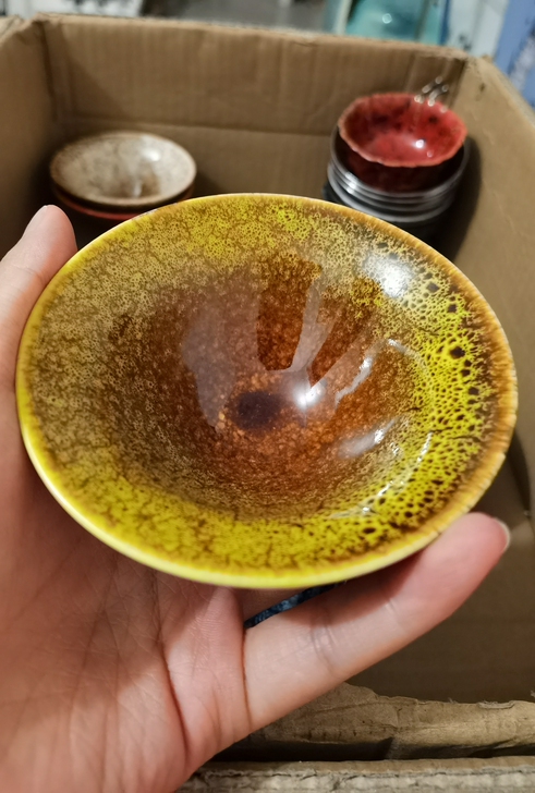 建阳～建盏   大口径孔雀杯