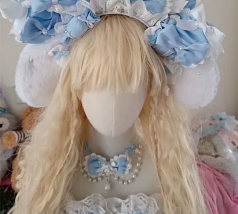 客单展示:Lolita呲甜蓝白配色玉桂狗k...