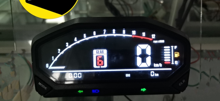 新新小怪兽摩托车改装仪表液晶转速里程新款太...