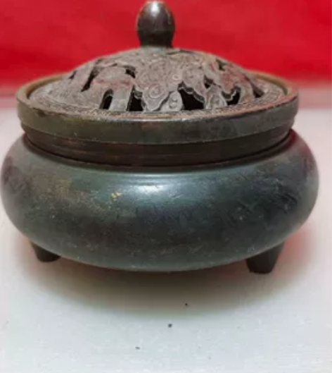 乡下收的纯铜熏香炉品像杠杠的工艺精美喜欢就...