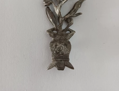 老银花篮 鱼籽底 立体双面工 完好 洗出来...