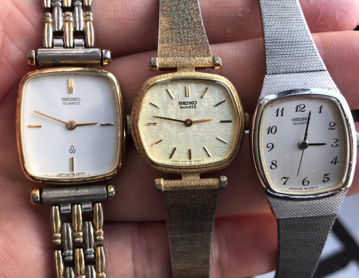 打包3块中古日本精工高级石英女手表，全部是...
