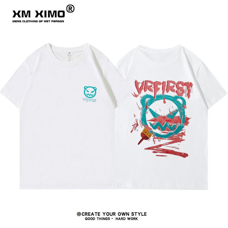 100%纯棉夏季2021新款短袖t恤男韩版...