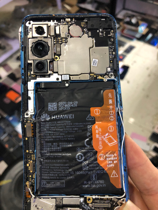 华为p40。报废机