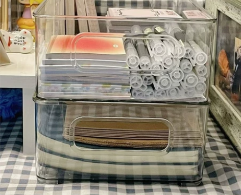 【清仓特价16.8元3个】透明收纳盒桌面亚...