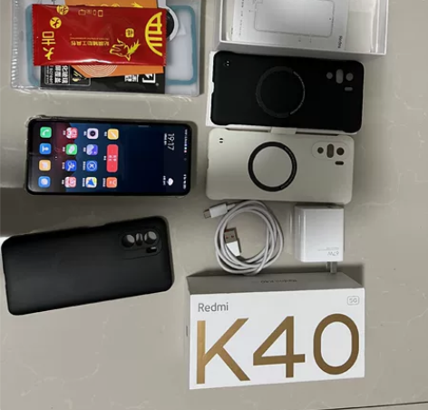 红米K40  8+256墨羽色手机 品牌型...