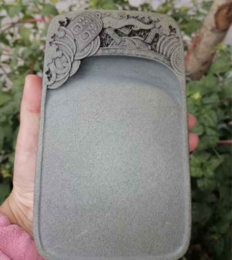 歙砚老坑龙尾砚老坑鱼籽砚歙砚原石仿古砚实用...