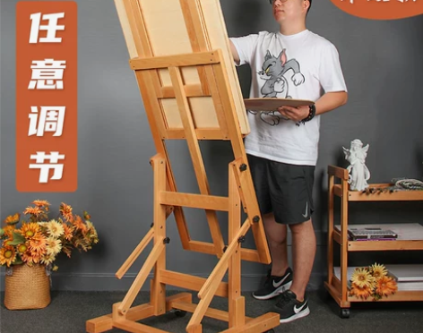专业型实木制平立两用油画架画板 4k2K全...