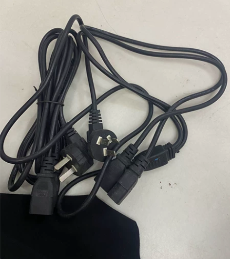 电脑电源线纯铜一分二品字尾一拖二转二台式主...