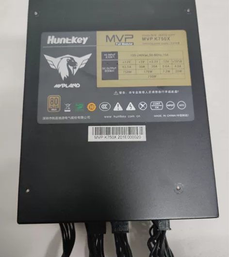航嘉K750X，750W金牌全模组电源 实...