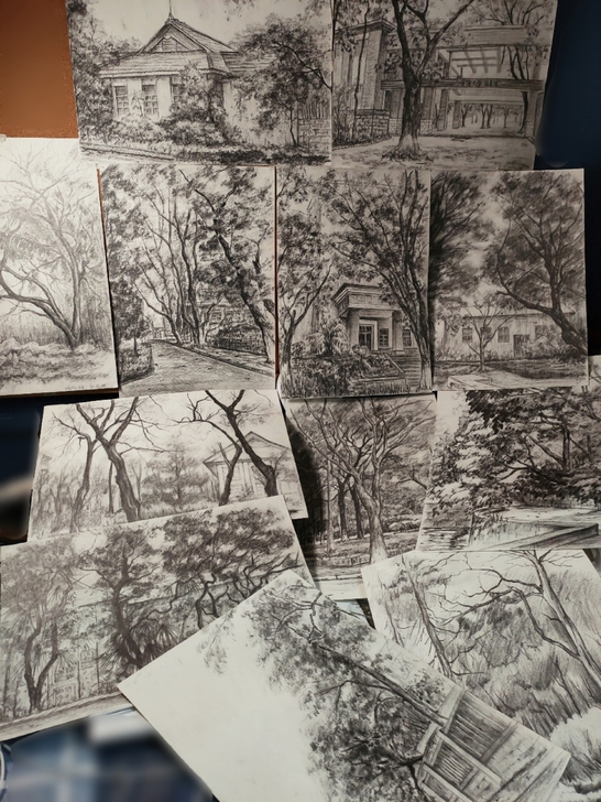 铅笔素描写生,8K纸,15r一张,6张及以...