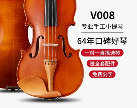 【年货价】红棉小提琴初学者儿童专业级大学生...