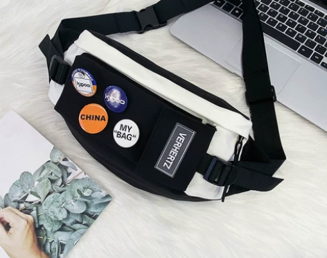 ins潮牌胸包男休闲日系单肩包男生小背包潮...