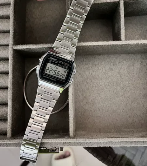 卡西欧运动防水复古经典小银块学生男女表95...