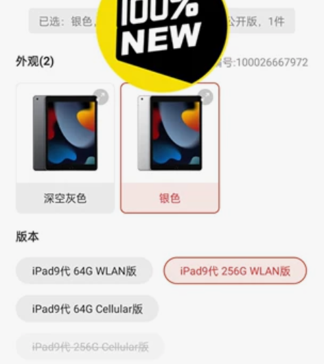 Apple iPad 10.2英寸平板电脑...