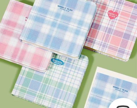 海盐芝士方方本mini格子系列手账本/简约...