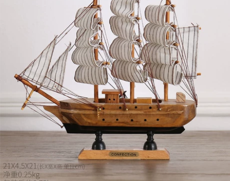 【国庆特价】心选创意一帆风顺帆船摆件北欧家...