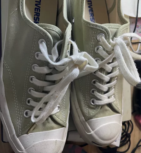 ?匡威 1970s 草绿芥末绿开口笑 穿过...