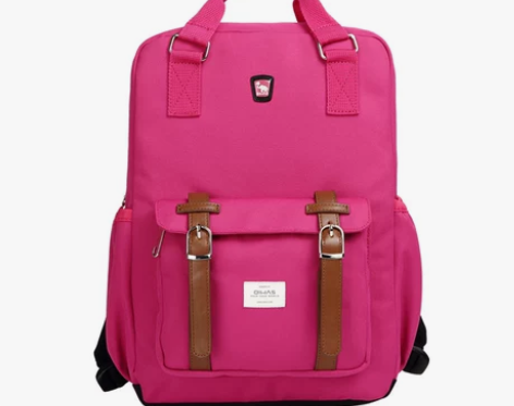 爱华仕学院风双肩包女包休闲帆布韩版潮旅行包...