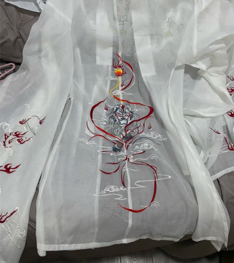 如梦霓裳汉服女大袖衫狮火凌云原创祥狮流云绣...