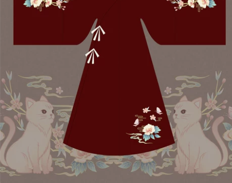 艺缕原创汉服女绣花传统日常立领斜襟长袄琵琶...