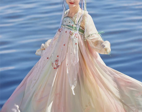 七月夕汉服  林女 对襟短衫汉元素绣花吊带...