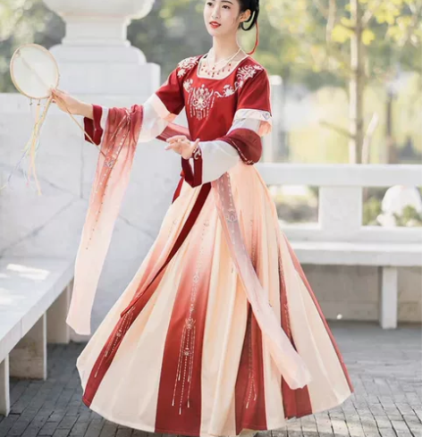 珍缕旗舰店 千禧寻坦领 汉服 唐制 半臂 ...