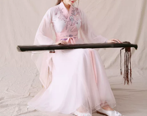 古装女中国风樱花汉服粉色少女超仙气飘逸古风...