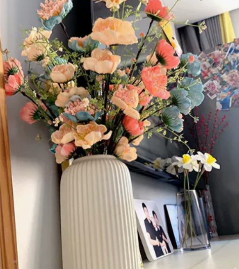 轻奢高档仿真花杜鹃花客厅餐桌花束装饰插花艺...