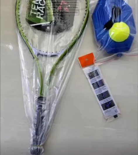 【全新包邮】网球训练器网拍可拆球单人回弹万...