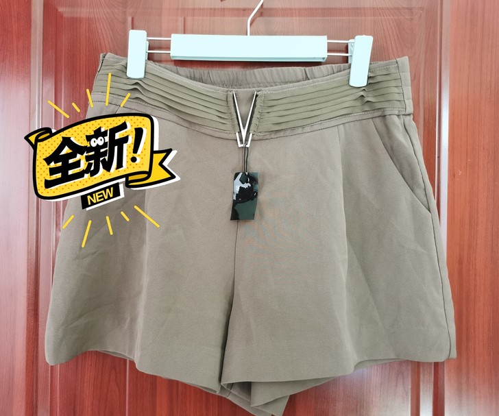 高腰A字显瘦阔腿短裤女夏